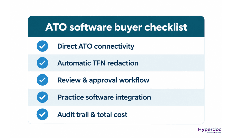 ATO software buyer checklist for small accounting firms